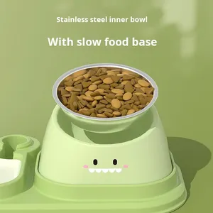 Factory Direct Sale Pet Square Feeding <strong>Bowl</strong> Visible <strong>Feeder</strong> <strong>3</strong> in 1 Pet <strong>Feeder</strong> for <strong>Dog</strong> Cat Water Food Pet Supplies - Product Image 2