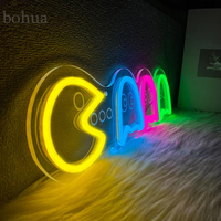 Letrero Luminoso LED con Diseño de Control de Videojuegos, Decoración para Dormitorio de Niños, Sala de E-sports, Bar de Juegos, Transmisión en Vivo