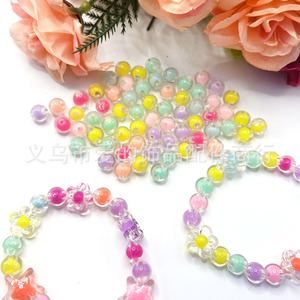 Colorful Acrylic <b>Beaded</b> Hair Clip Round For Jewelry Making Summer 2024 Yiwu Origin - Product Image 3
