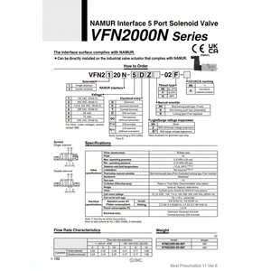 Électrovanne pneumatique SMC VFN2120N-3DZ-02 pièces pneumatiques - Product Image 1