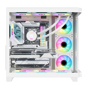 Ruix Aerospace אולטרה RGB להתאמה אישית לוגו תצוגת לוגו לוח קדמי מארז מחשב מסה מארז מחשב שחור ולבן מארז מחשב ATX מגדל מארז - Product Image 2