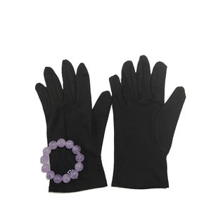 Guantes de mano de alta calidad Guantes de algodón negro Logotipo personalizado Guante de pulido de joyería - Product Image 5