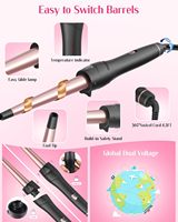 Lot de 5 fers à boucler professionnels B2B avec plaques interchangeables, chauffage PTC, céramique tourmaline OEM pour chaînes de salons de coiffure