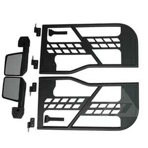 Véhicule XLstyling en acier avec logo personnalisé Demi-porte carrée Trous en treillis Style avec rétroviseur latéral pour <span class=keywords><strong>Jeep</strong></span> <span class=keywords><strong>wrangler</strong></span> JL JK <span class=keywords><strong>2</strong></span>/4 <span class=keywords><strong>Portes</strong></span> - Product Image 2