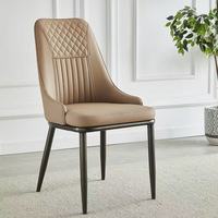 Chaise italienne légère et luxueuse en cuir avec dossier confortable pour restaurant et hôtel chaise de salle à manger moderne pour table à manger