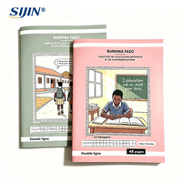 Cahier à double ligne au meilleur prix, cahier d'exercices scolaire 48 pages, reliure piquée à cheval pour étudiants, Burkina Faso
