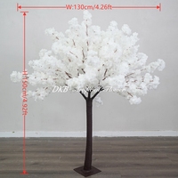 Árbol de cerezo artificial de simulación premium, color blanco, para decoración de bodas, fiestas, vestíbulos y exhibiciones comerciales.