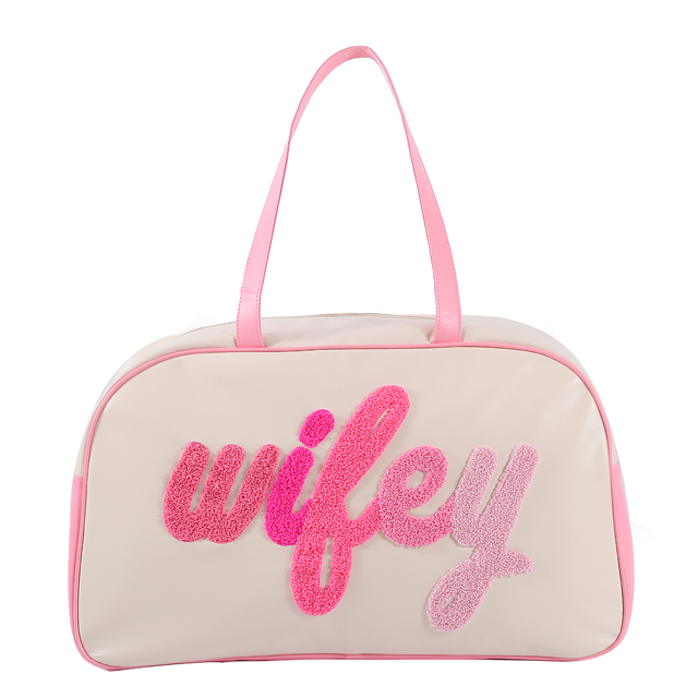 Large Capacity Leather Travel Bag Female Letter Embroidery Patch Sport Hand Bags Ladies Travel Bags Luggage