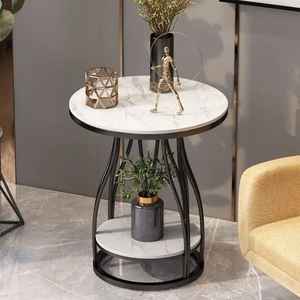 Mesa de Centro de Metal Negro Mate con Diseño Minimalista para Sala de Estar Moderna, Dormitorio y Esquinas de Oficina - Product Image 5