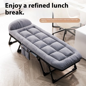 Lit pliant simple portable d'extérieur Lit inclinable multifonctionnel Lit de sieste pour le déjeuner - Product Image 5