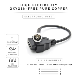 OBD Để 3 Pin Xe Máy Cáp Chẩn Đoán Cho Yamaha ECG Mã Lỗi Đọc Máy Quét Công Cụ Adapter Khai Thác Cho Mt07/Xmax/Tmax/Tracer - Product Image 3