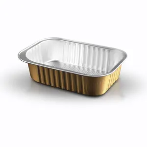 2021 popular Food packaging aluminum foil containers biodegradable Clear High Lid for packaging containers/box/tray/pan/dish