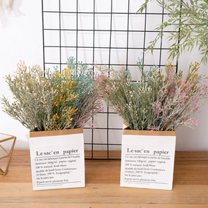 CallaFloral Ramo de Flores Artificiales Azul y Rojo Rosa, Decoración Interior de Plástico - Product Image 2