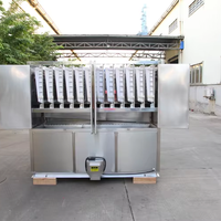 Machine à glaçons industrielle de 3 tonnes par jour, compresseur 220V, refroidissement par air et eau, forme carrée