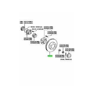 Vente en gros de pièces automobiles avant 338*28mm Rotor de frein à disque 4351260150 4351260190 4474230012 4534200100 4634210500 4351260150 pour - Product Image 6