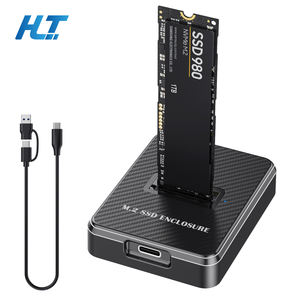 Корпус для M.2 NVMe/SATA SSD с двойным протоколом, USB <span class=keywords><strong>3.2</strong></span> Gen2 10 Гбит/с, поддерживает M.2 SSD размером 2230-22110 мм, пластиковый внешний накопитель для расширения памяти - Product Image 1