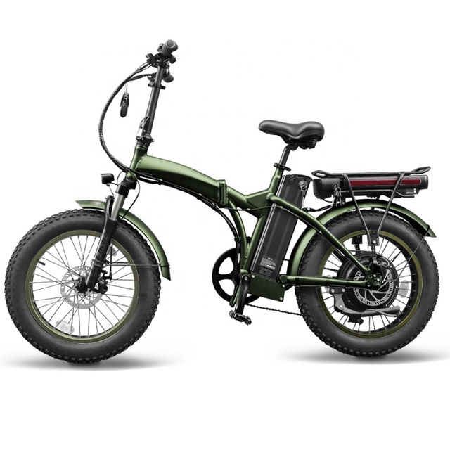 Chinese Import Best Folding Fat Tire Cheap Dual Battery  Long Range Mountain 48v/500w/20 Inch Foldable Electric Bike