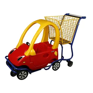 Supermarkt Plastic Kinderen/Kinderen Winkelen Trolley Met Speelgoedkar