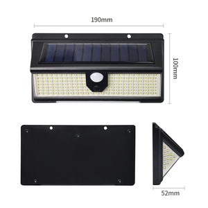 Lumières extérieures solaires avec capteur de mouvement IP65 étanche lumières sans fil de sécurité intelligente pour clôture de terrasse de garage - Product Image 3