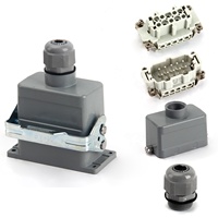 Connecteur robuste HE BYLJQ, mâle et femelle, boîtier d'insertion, ensemble complet, pour câblage d'automatisation, 10 broches, 12 broches