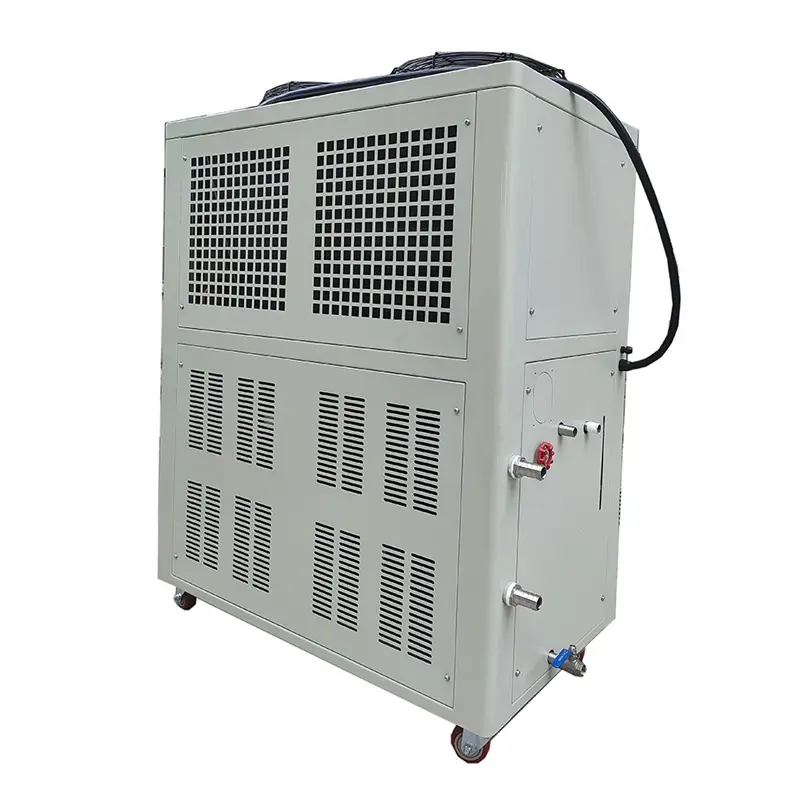 Hoạt động từ xa nước làm mát máy làm lạnh 15KW 5ton 5HP R410A lạnh Máy làm lạnh không khí cầm tay được xây dựng với bể chứa nước và máy bơm
