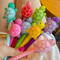 Bolígrafo de tortuga adorable, famoso en internet, con mecanismo de clic, a base de aceite, creativo, divertido, humorístico, interactivo, juguete para estudiantes, hecho en China, regalo