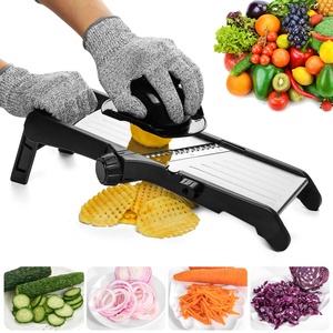 Coupe-légumes manuel multifonctionnel réglable en acier inoxydable pour pommes de terre, oignons <span class=keywords><strong>et</strong></span> spirales alimentaires - Product Image 3