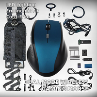 Mouse Gaming Mini Dual Mode OEM Warna-warni LED Backlit Nirkabel Murah, Stok Siap Kirim, MOQ Rendah, Dapat Disesuaikan