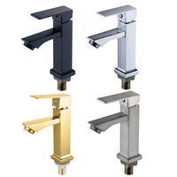 Robinet de salle de bain moderne personnalisé, à montage sur pont, à poignée unique, à trou unique, en chrome, en zinc, pour lavabo, pour usage scolaire