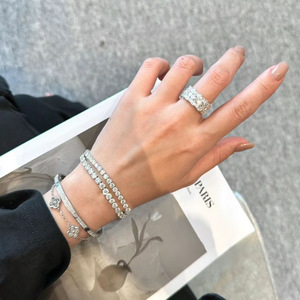 2026 18K Gold Plated Stainless Steel Tennis Bracelet <b>for</b> Women <b>Men</b> Cubic Zirconia Iced Out Link Chain Jewelry Wholesale - Product Image 3