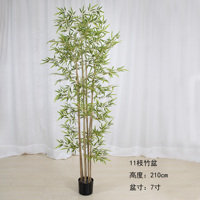 H96 Arbre de bambou artificiel intérieur extérieur Vente en gros Petite fausse plante Faux arbre de bambou pour la maison Bureau Centre commercial Magasin Décor