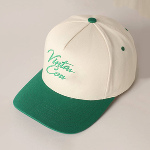 Casquette Snapback personnalisée à 5 panneaux Casquette Snapback en toile vintage brodée en 3D Casquette de baseball réglable à 2 tons pour l'extérieur - Product Image 2