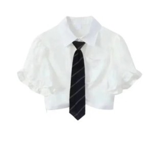 Women's Two Piece Set Black Ruffled Shirt Irregular Suspender Dress Casual Suit Summer Style - Product Image 4