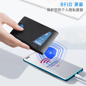 Men's Slim <b>Wallet</b> Black 4 Inch RFID Blocking Multi <b>Card</b> <b>Holder</b> Everyday Use - Product Image 3