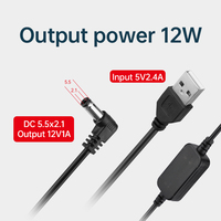 Kundenspezifisches USB-auf-DC-5,5x2,1mm-90-Grad-Winkelstromkabel, 35cm, 5V USB-A-Stecker auf DC-Hohlstecker-Ladekabel