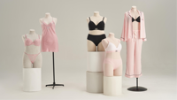 Mannequin élégant et stylé pour la lingerie, courbes sexy, forme ajustée, support d'exposition |   Matériau FRP Demi-corps |   Pose debout haut de gamme