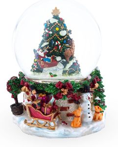 Globes en résine personnalisés OEM dans un globe en verre, décorations de Noël, boule de neige, globe de neige personnalisé avec musique ou LED - Product Image 5