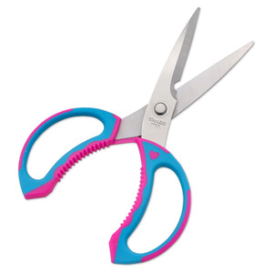 <b>Kitchen</b> <b>Scissors</b> Stainless Steel Straight Head Red And Blue Home Use - Product Image 1
