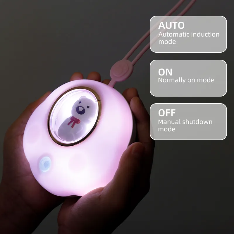 Custom Animal Induction Sensor Led Silicone Household Night Light For Kids Room