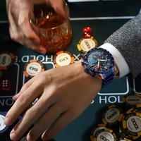 CURREN jam tangan bisnis 8410 pria, arloji Quartz tahan air 3ATM konograf tali baja tahan karat