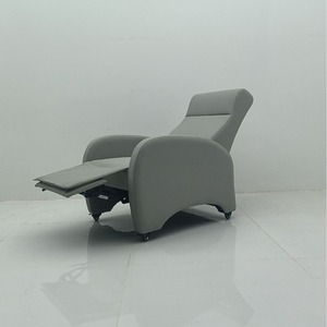 Ke Ming Single Seat IV Infusion Chair Silver Gray <b>Reclining</b> With Footrest Hospital Clinic Use - Product Image 1