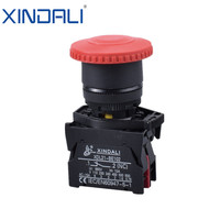XDL21-ET42 Bouton poussoir d'arrêt d'urgence champignon 22 mm Vert NC XB2 Contrôle Métal IP65 Étanche 220V/10A