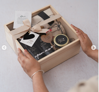 Boîte cadeau en bois de pin personnalisable JUNJI - Forme et taille personnalisées pour les cadeaux d'occasion (mariage/douche de bébé/anniversaire)