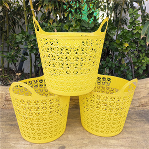 Panier à linge rond portable pour organiser les vêtements, panier de rangement multicolores, type sur pied - Product Image 2