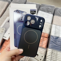 Film magnétique d'objectif arrière en verre dépoli AG pour iPhone 17 pour iPhone 15 16 17 Pro Max Air Cases PC Mobile Phone Case