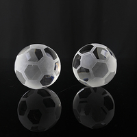 Cadeaux d'anniversaire de décoration de football en verre cristal clair MH-Q0201