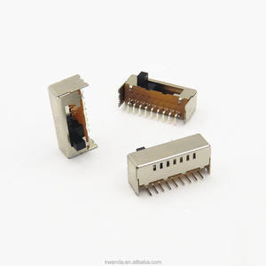 Hình chữ nhật 1row 7way trượt chuyển đổi SPST dongguan Nhà cung cấp bề mặt gắn kết 90 ° pin đa năng trượt chuyển đổi - Product Image 3