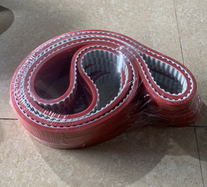Produsen pabrik <span class=keywords><strong>PU</strong></span> sabuk timing mulus H XH L dengan lapisan karet merah atau lapisan APT 3M 5M 8M