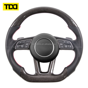 Volante de Fibra de Carbono Real TDD Compatible con Audi A3 A4 A5 A6 A8 R8 TT Q8 B9 Q5 Q7 Q3 - Product Image 1