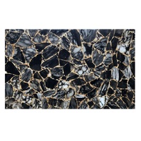 Dalle de tigre onyx translucide en marbre de résine rétroéclairé artificiel pour comptoir de bar en marbre translucide éclairé par Led